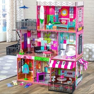 KidKraft Brooklynn’s Loft Wooden Dollhouse with accessories, lights and sounds.